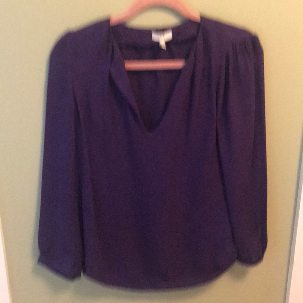 Joie, purple silk top